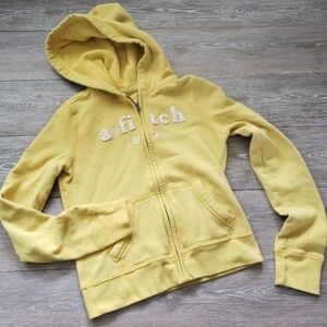 A&F Youth XL yellow‎ zipfront hoodie